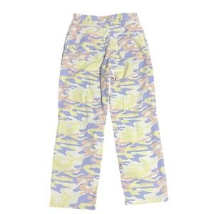 Topshop Pastel Camo Cargo‎ Pants Women US 12 UK 16 EUR 44 Straight Leg NWT